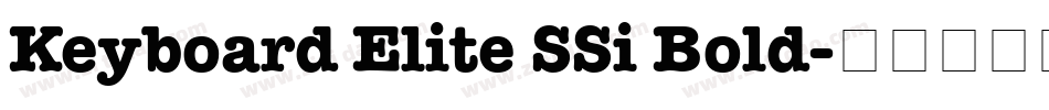 Keyboard Elite SSi Bold字体转换
